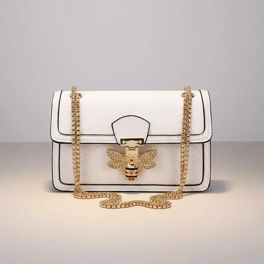Sac chaine baguette simili cuir abeille – Image 20