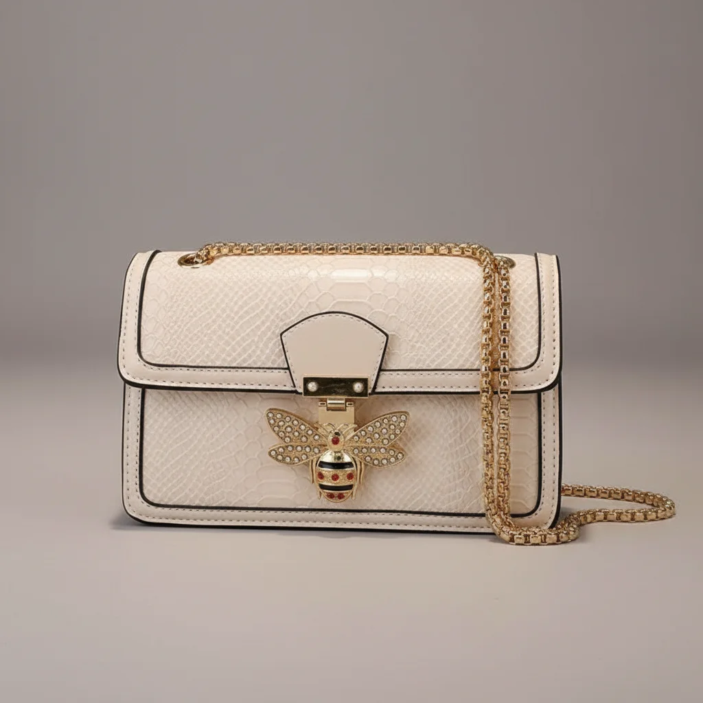 Sac chaine baguette simili cuir abeille – Image 4