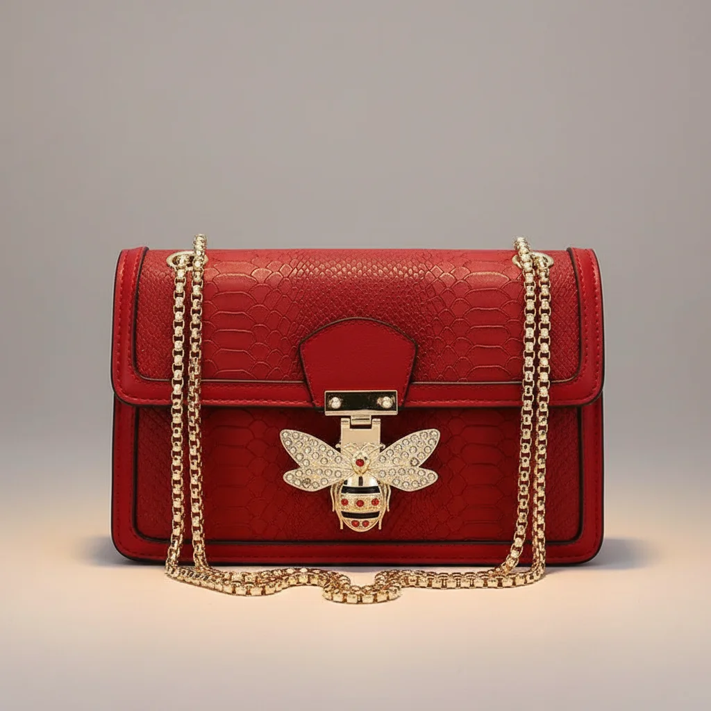 Sac chaine baguette simili cuir abeille – Image 6