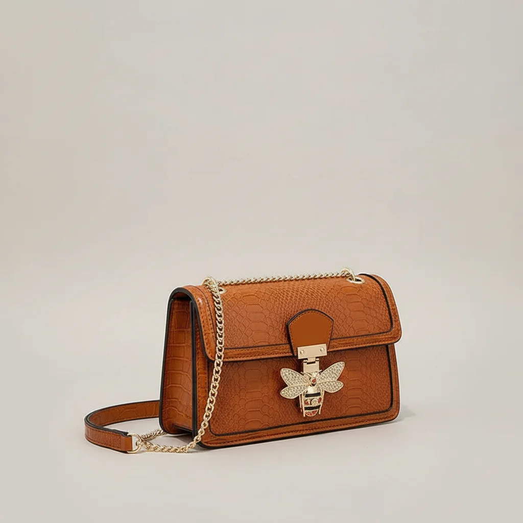 Sac chaine baguette simili cuir abeille – Image 7