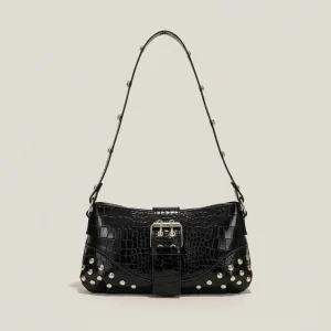 Sac chaine baguette simili cuir clouté
