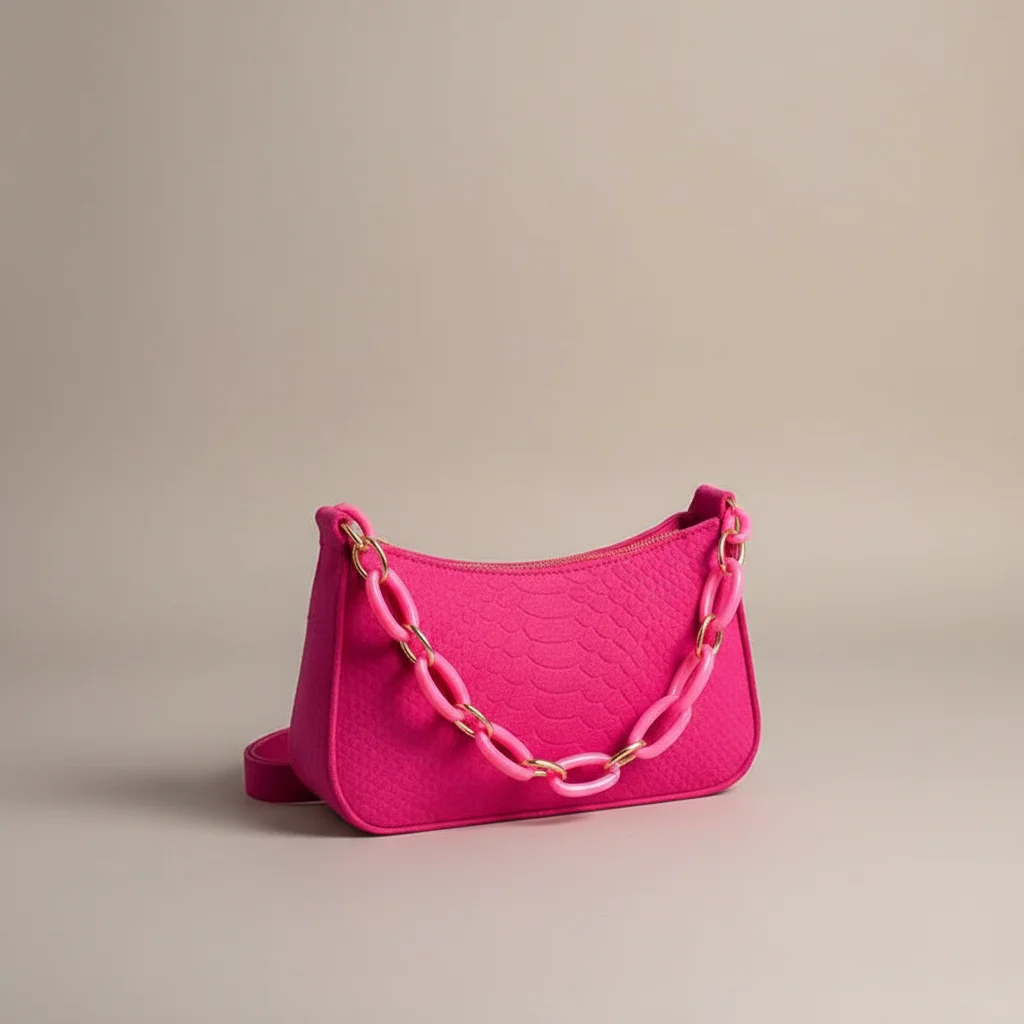 sac chaine baguette tissu compact tendance – Image 12