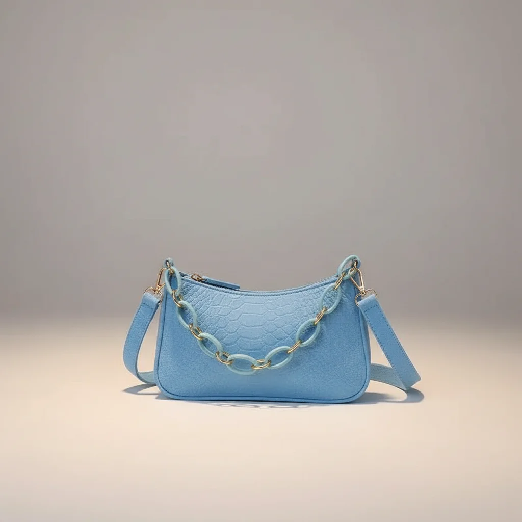 sac chaine baguette tissu compact tendance – Image 4