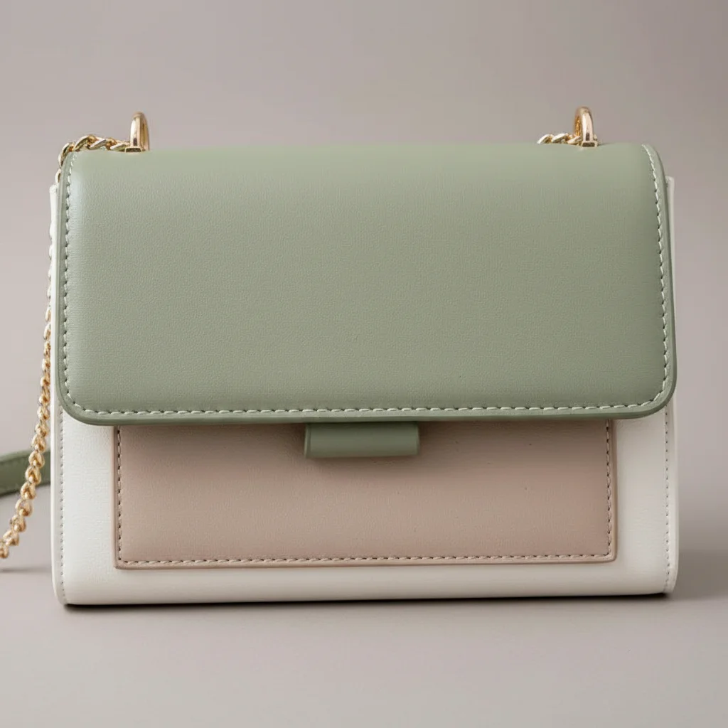 Sac chaine bandoulière simili cuir élégant – Image 2