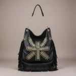 sac chaine besace simili cuir franges