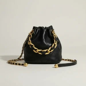 Sac chaine bourse cuir matelassé souple