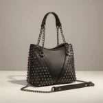Sac chaine clouté simili cuir tendance