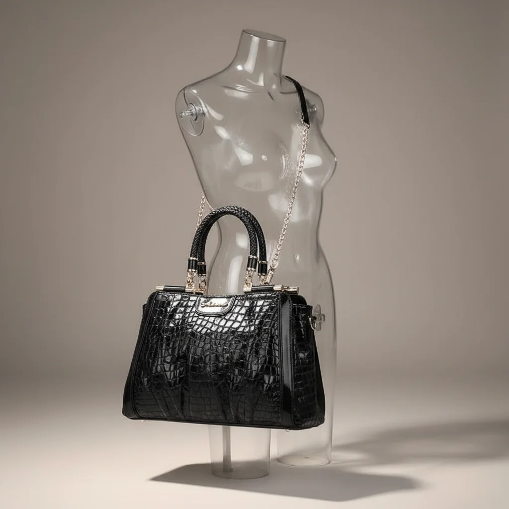 sac chaine cuir femme business 30cm – Image 5