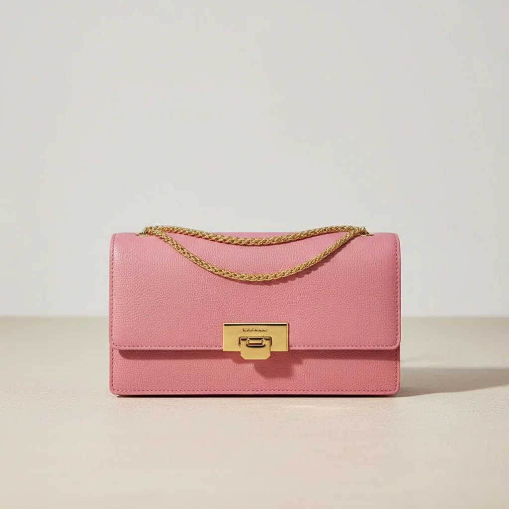sac chaine cuir femme élégant 24cm – Image 4