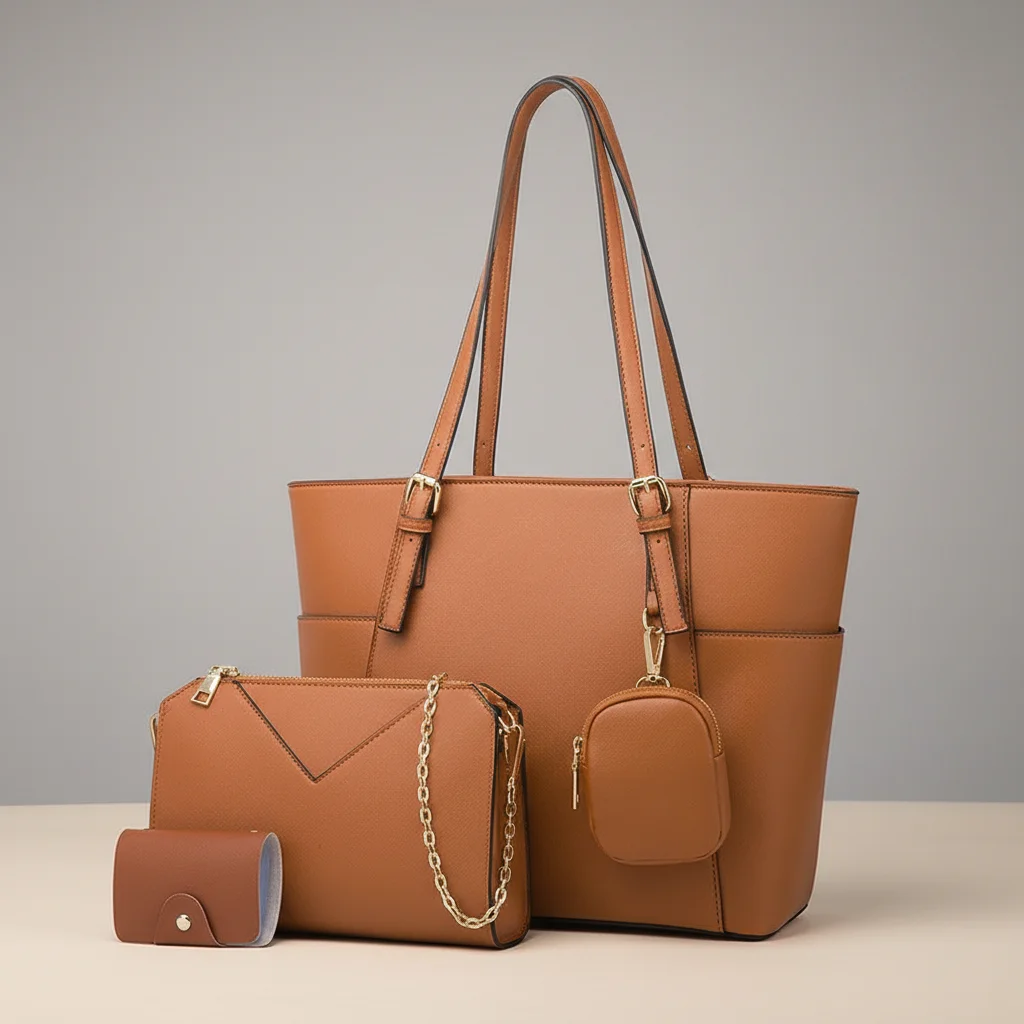 Sac chaine femme ensemble simili cuir business – Image 13