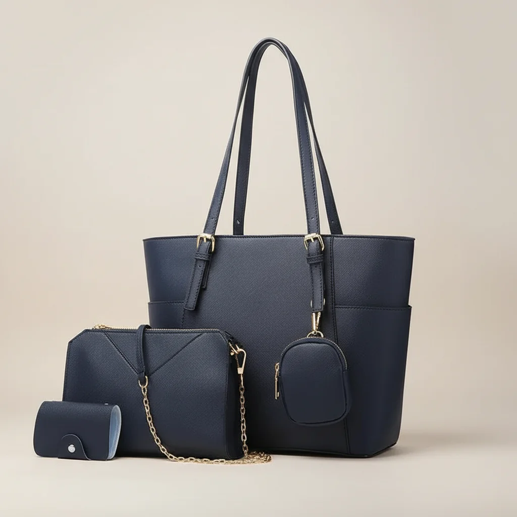 Sac chaine femme ensemble simili cuir business – Image 14