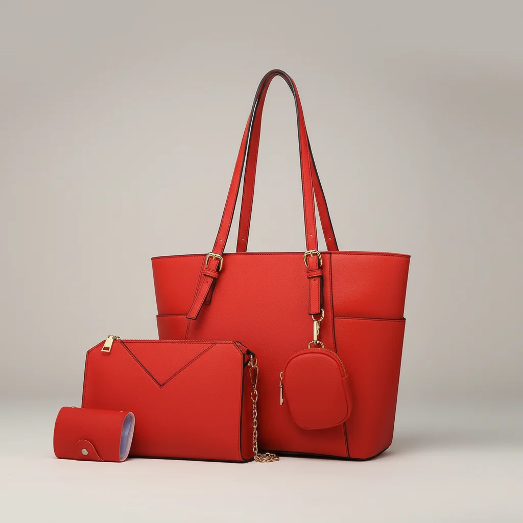 Sac chaine femme ensemble simili cuir business – Image 16