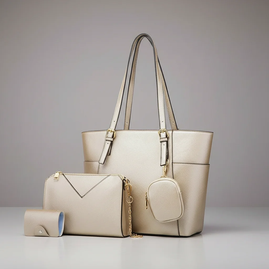 Sac chaine femme ensemble simili cuir business – Image 6