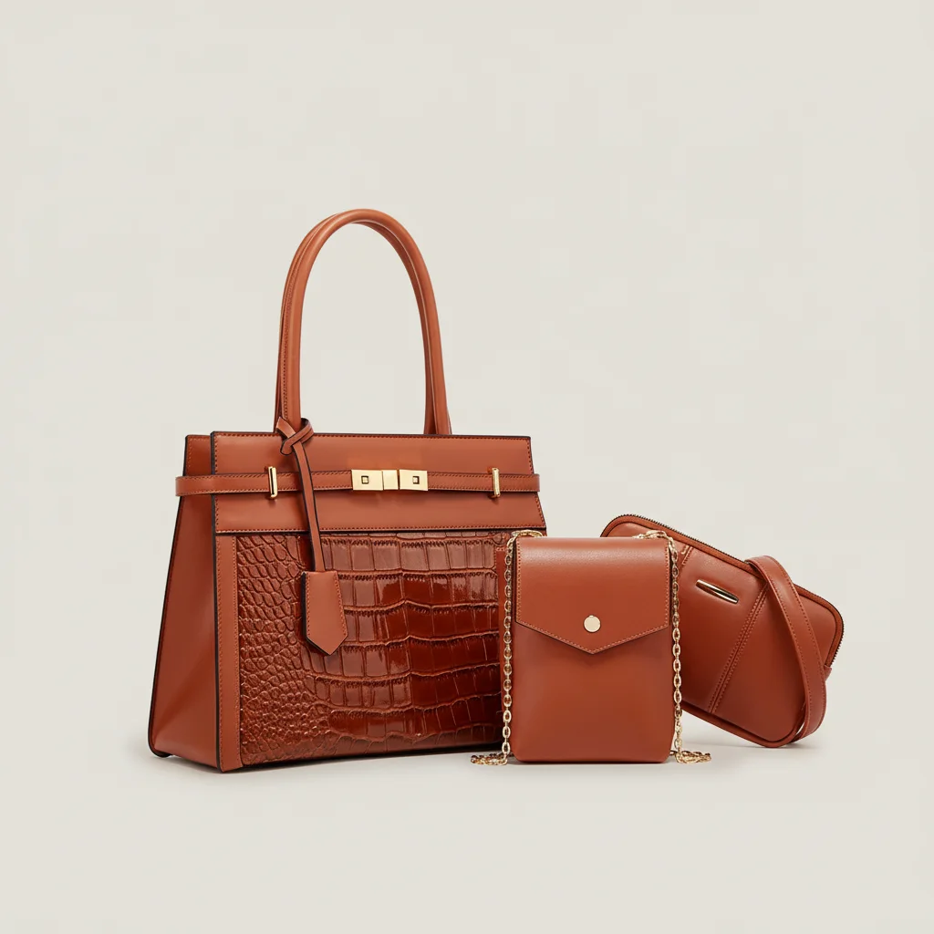 sac chaine femme ensemble simili cuir raffiné – Image 10
