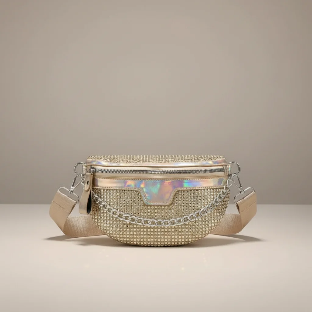 Sac chaine femme pailleté bandoulière soirée – Image 10