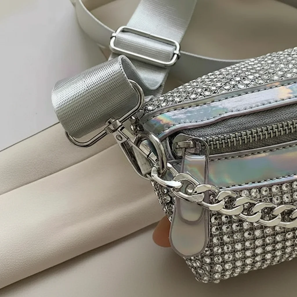 Sac chaine femme pailleté bandoulière soirée – Image 11