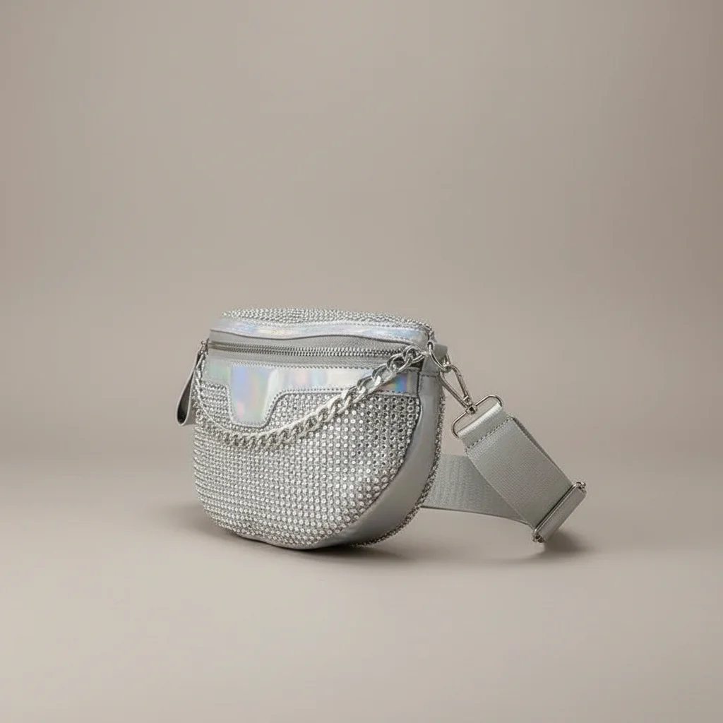 Sac chaine femme pailleté bandoulière soirée – Image 2