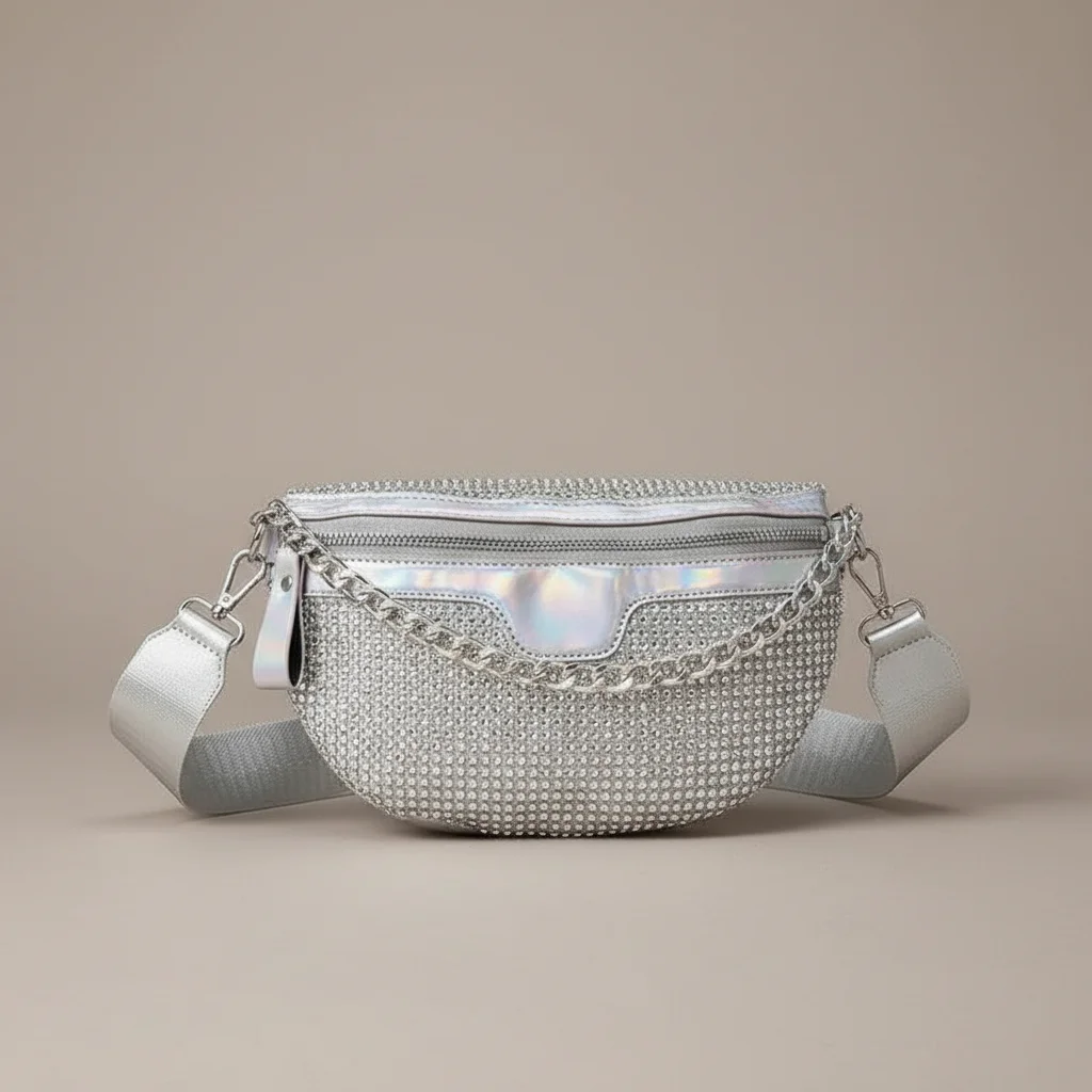 Sac chaine femme pailleté bandoulière soirée – Image 4