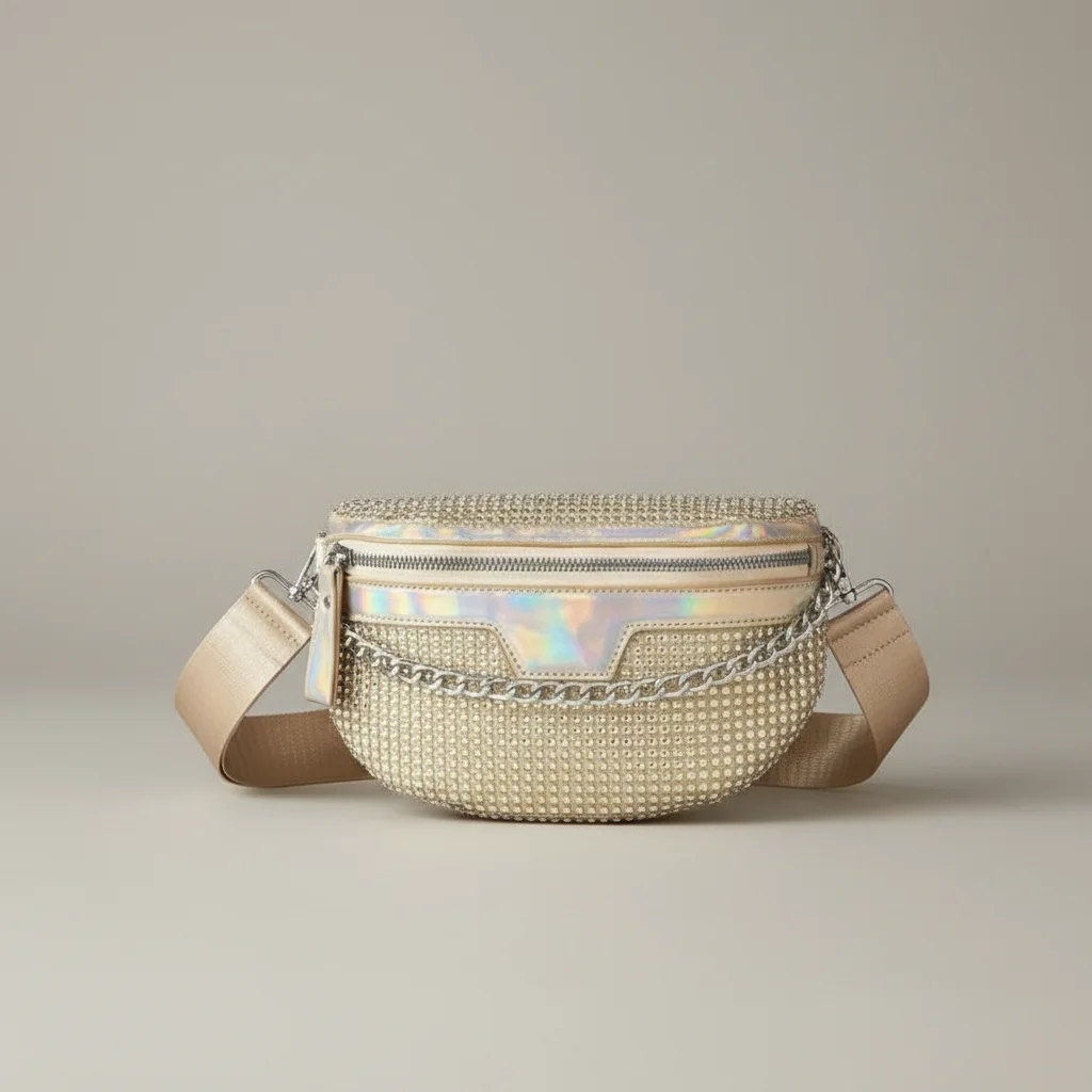 Sac chaine femme pailleté bandoulière soirée – Image 6