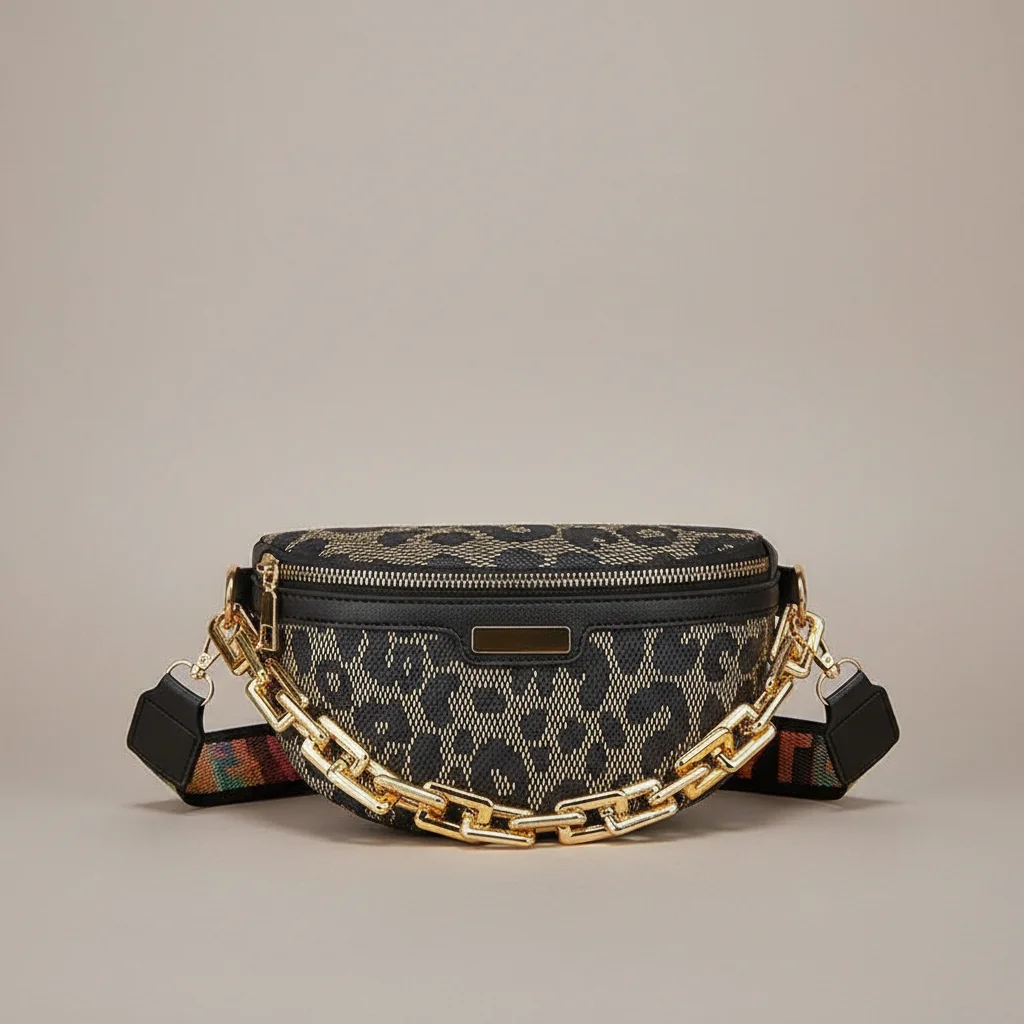Sac chaine femme polyester motif animal