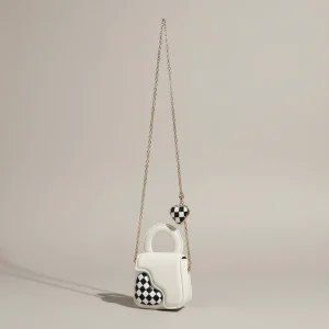 sac chaine forme cœur simili cuir compact
