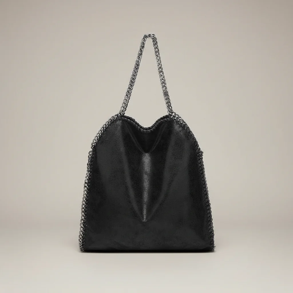 sac chaine fourre-tout simili cuir souple