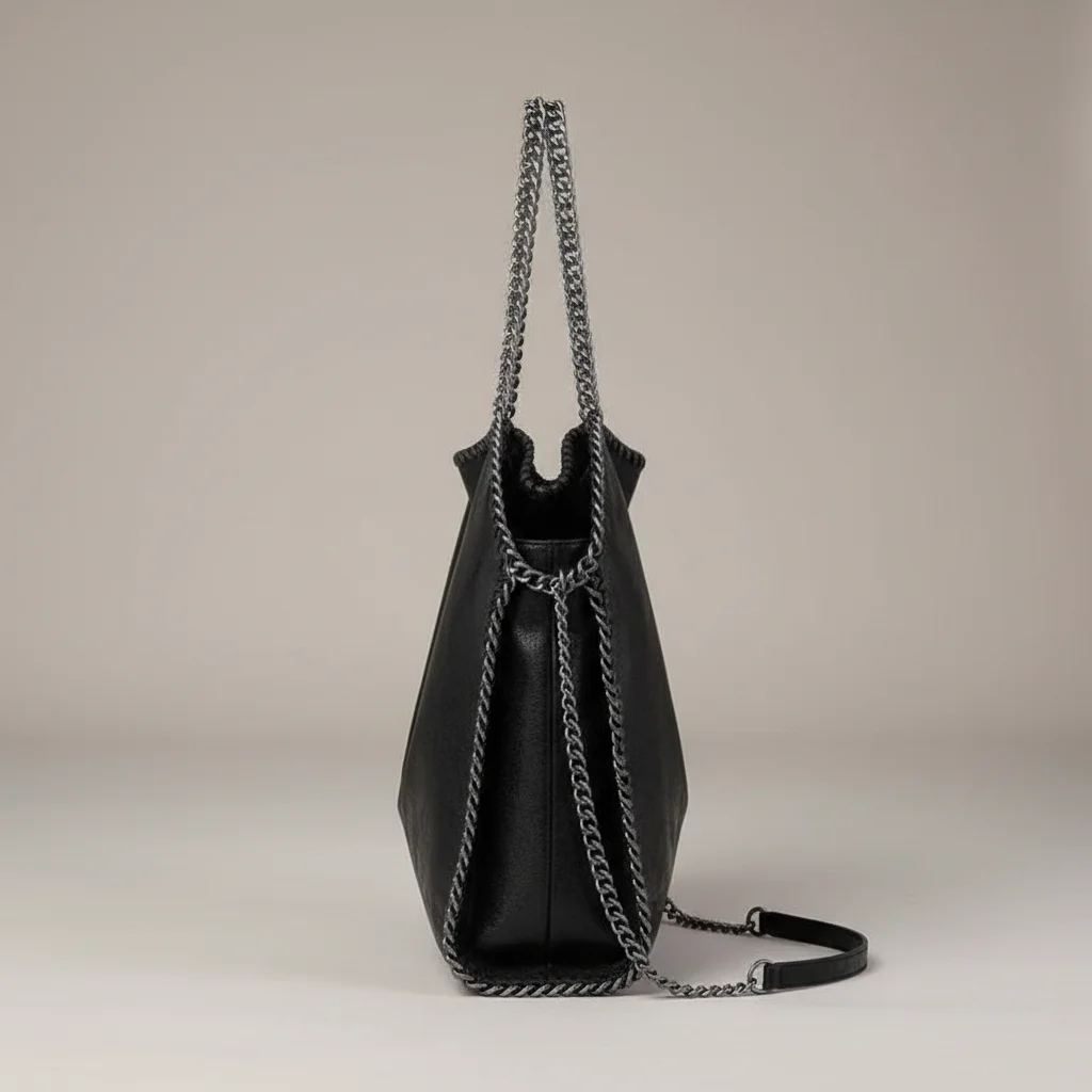 sac chaine fourre-tout simili cuir souple – Image 2