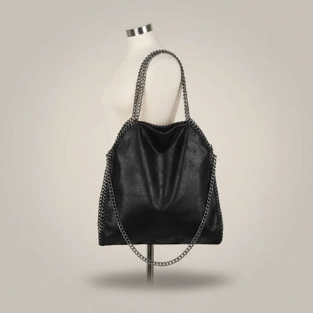 sac chaine fourre-tout simili cuir souple – Image 5