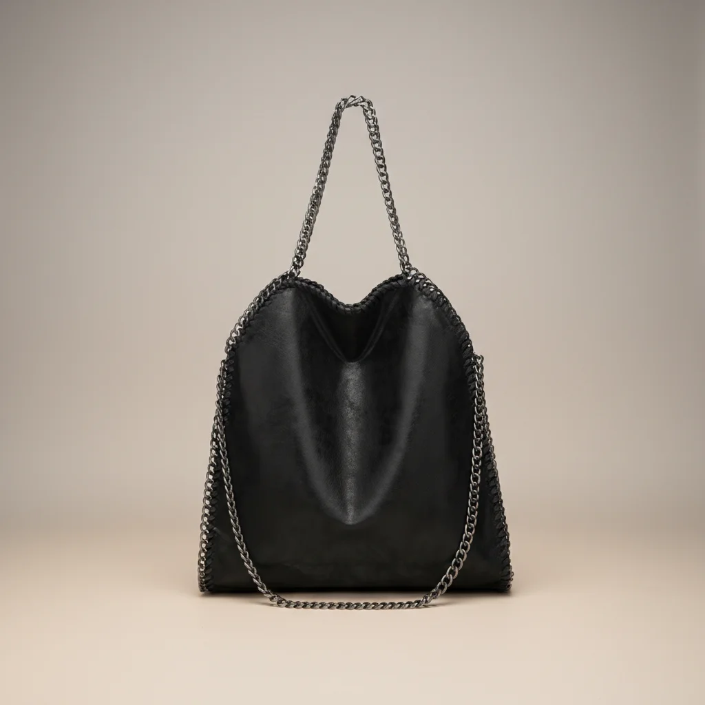 sac chaine fourre-tout simili cuir souple – Image 7