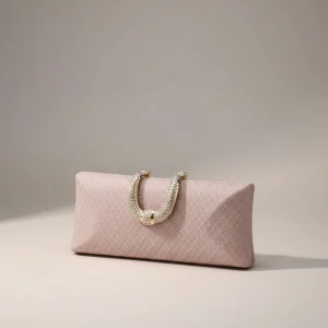 Sac chaine mariage tissu pailleté compact
