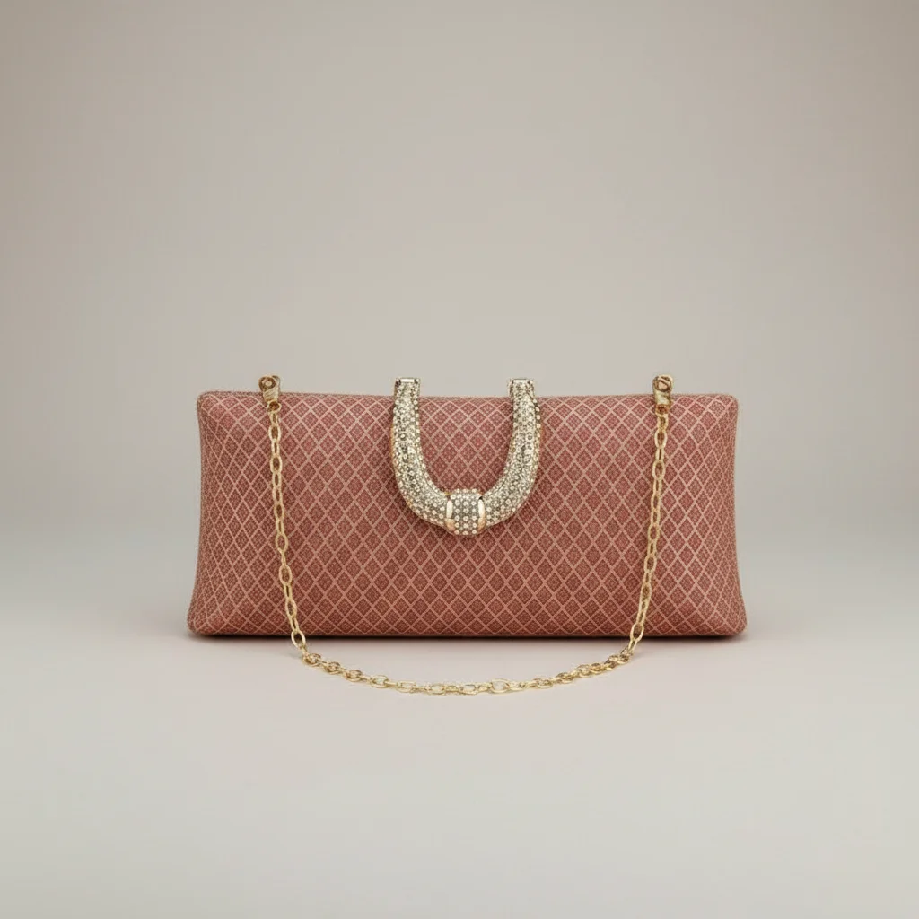 Sac chaine mariage tissu pailleté compact – Image 10