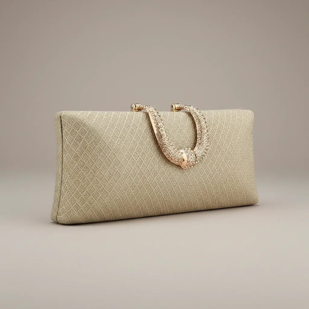 Sac chaine mariage tissu pailleté compact – Image 13