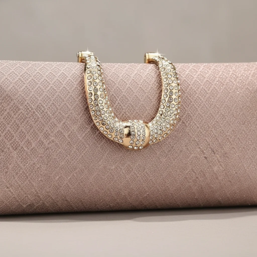 Sac chaine mariage tissu pailleté compact – Image 4