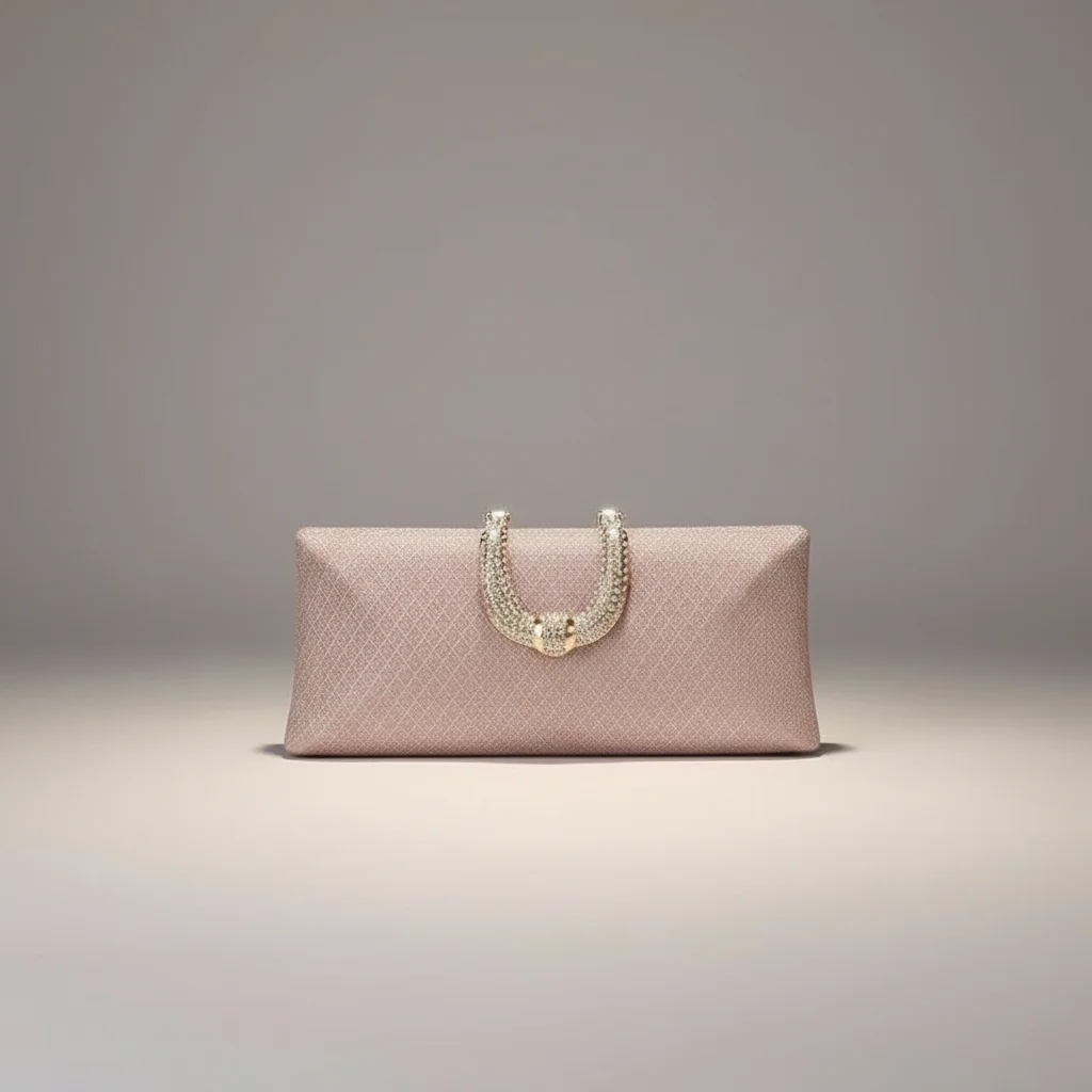 Sac chaine mariage tissu pailleté compact – Image 5