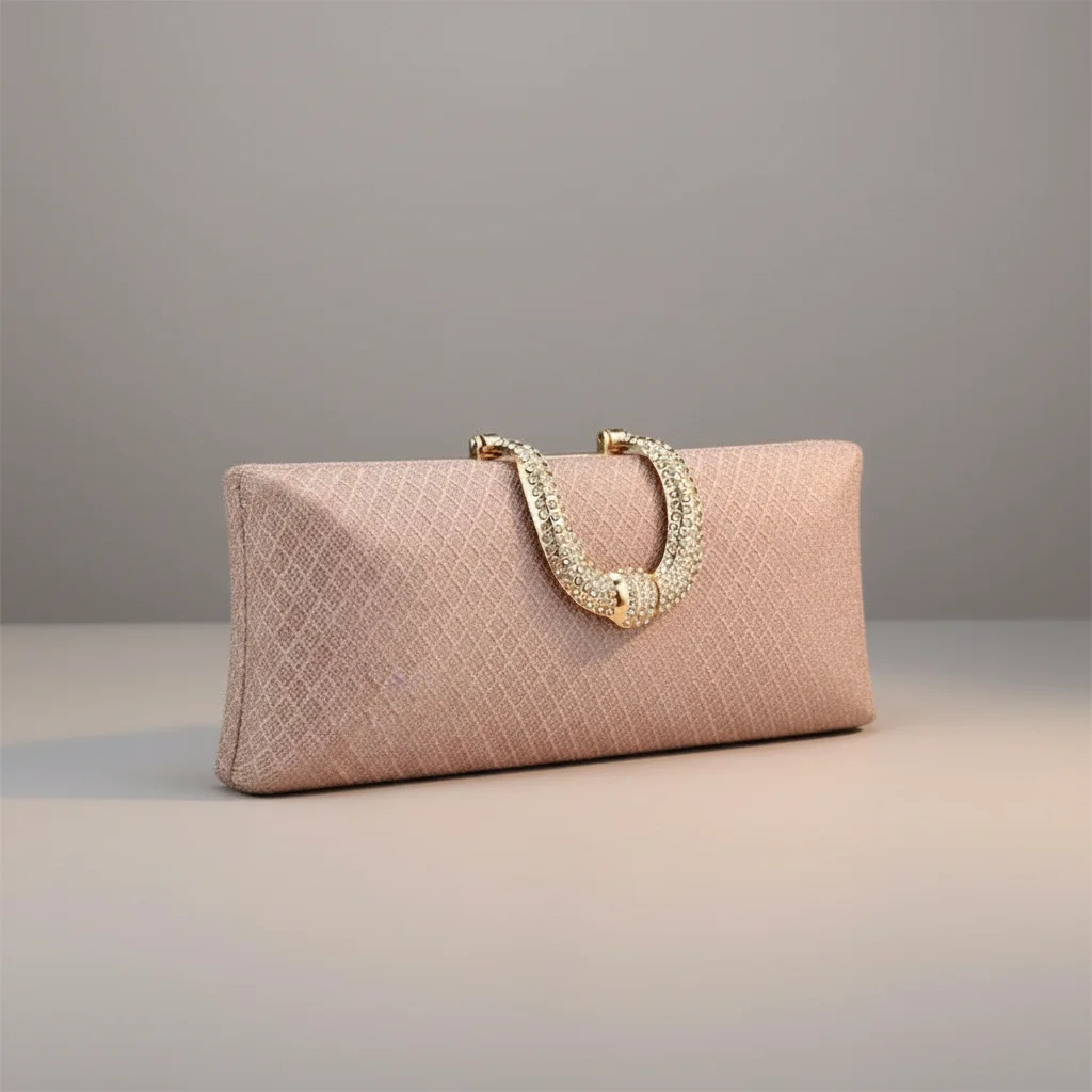 Sac chaine mariage tissu pailleté compact – Image 6