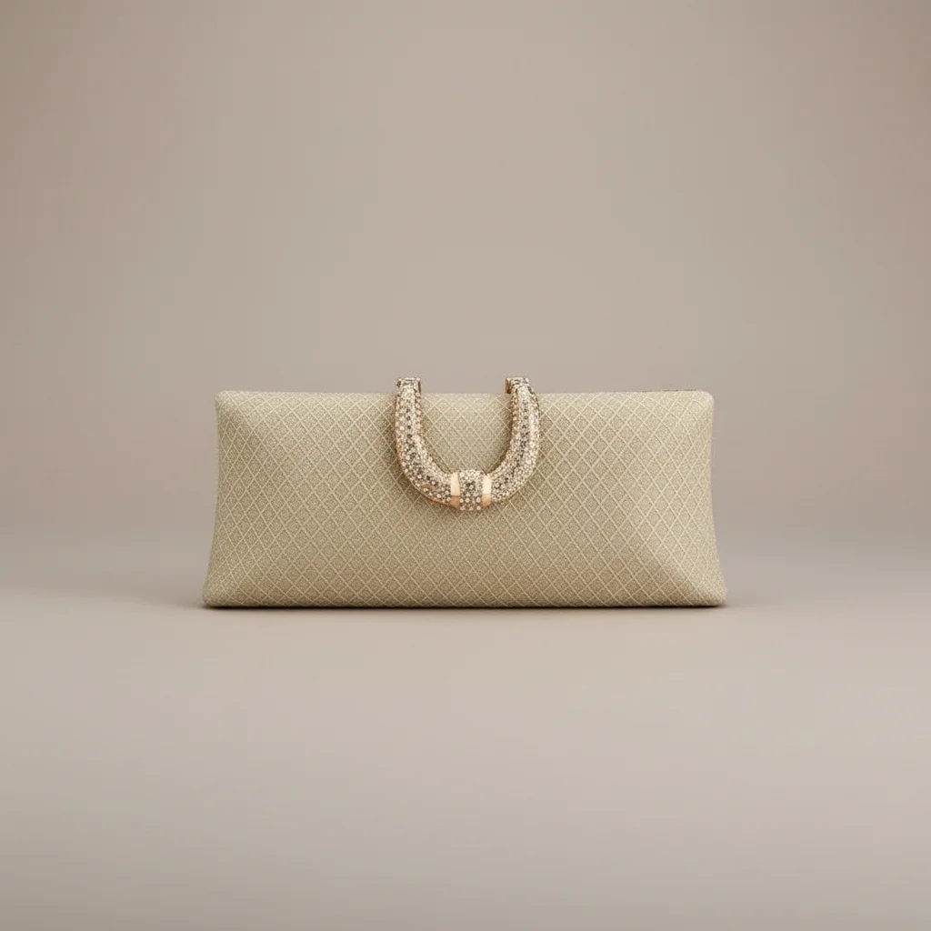 Sac chaine mariage tissu pailleté compact – Image 7