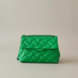 Sac chaine matelassé simili cuir 26cm