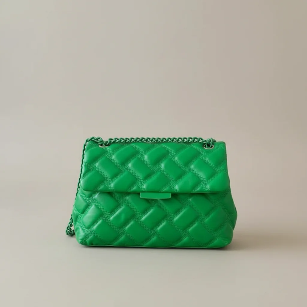 Sac chaine matelassé simili cuir 26cm