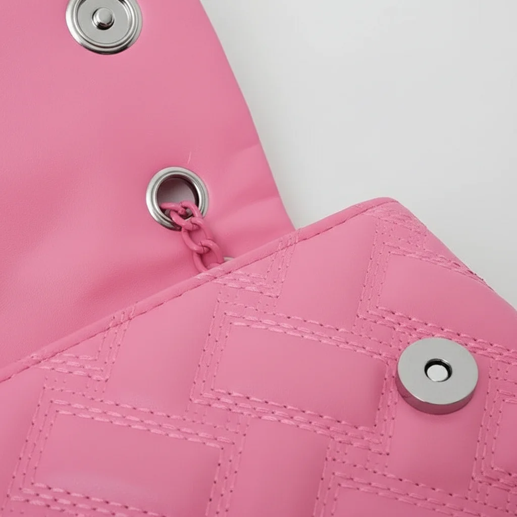 Sac chaine matelassé simili cuir 26cm – Image 12