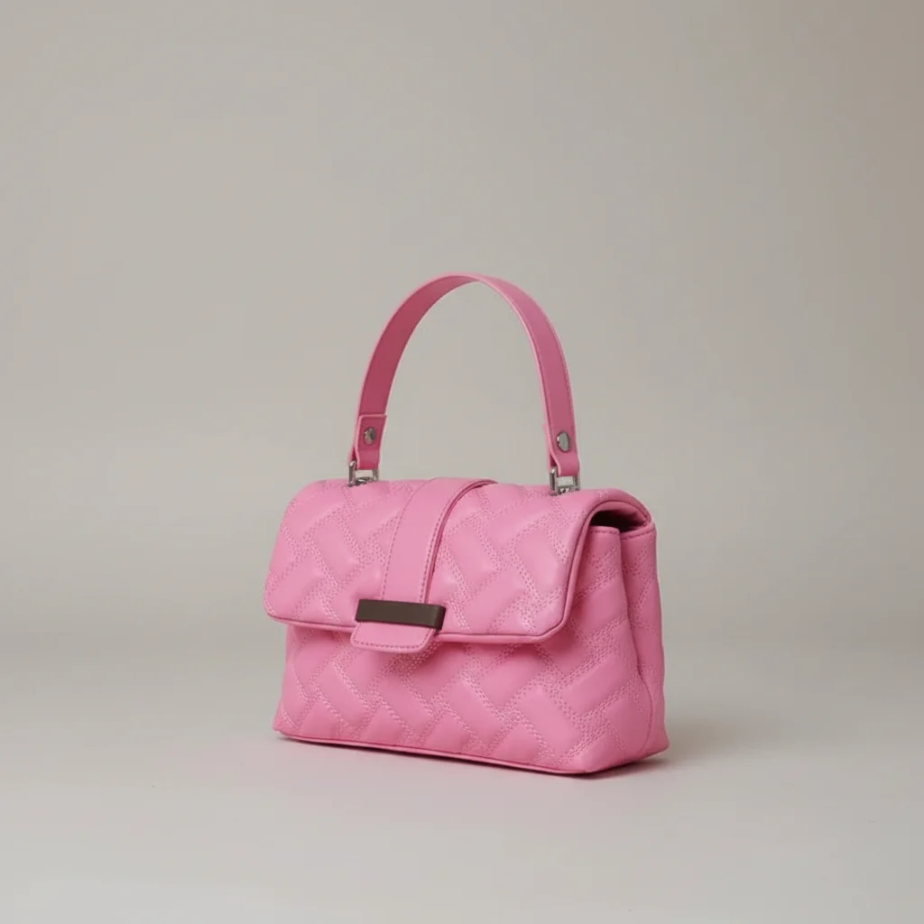Sac chaine matelassé simili cuir 26cm – Image 15