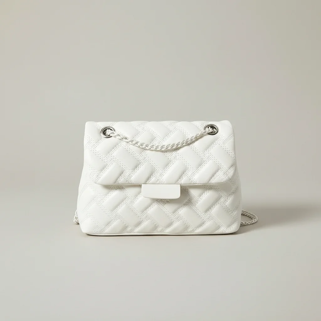 Sac chaine matelassé simili cuir 26cm – Image 19
