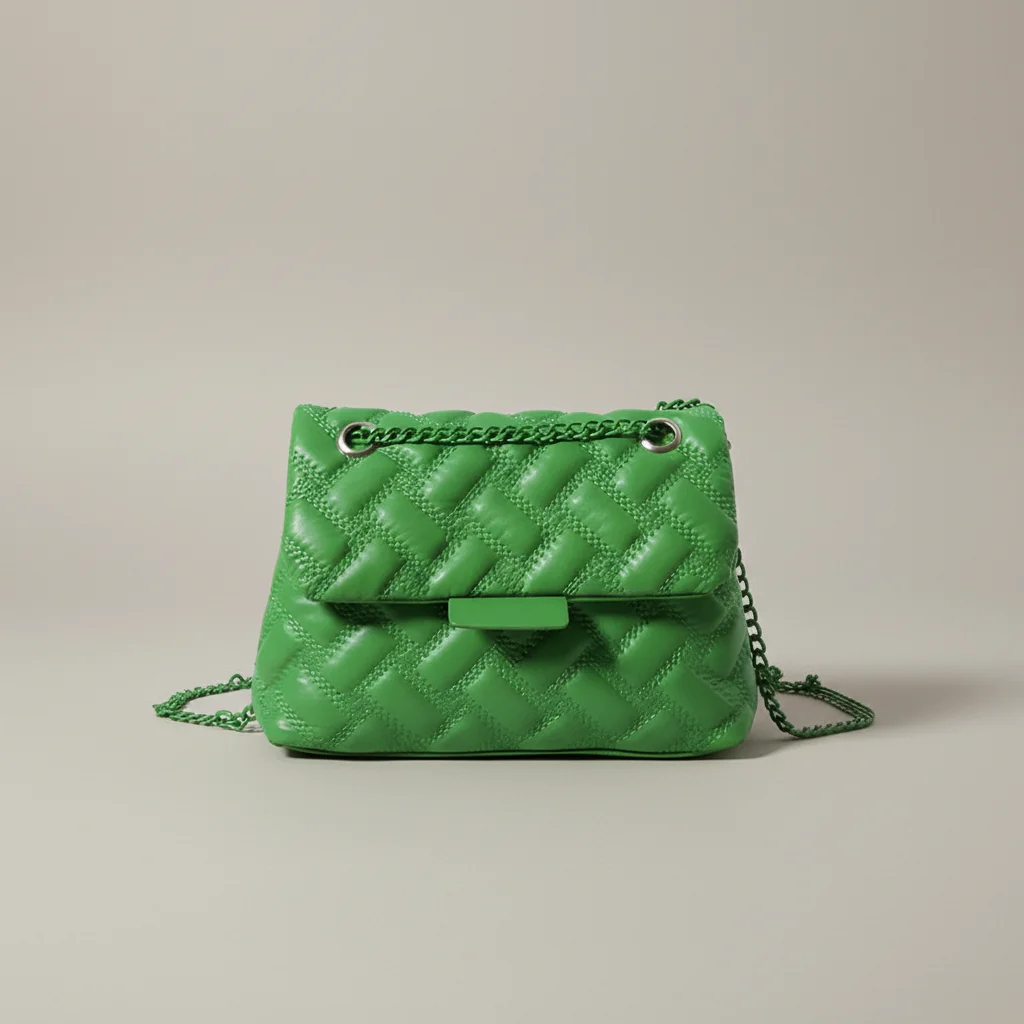 Sac chaine matelassé simili cuir 26cm – Image 22