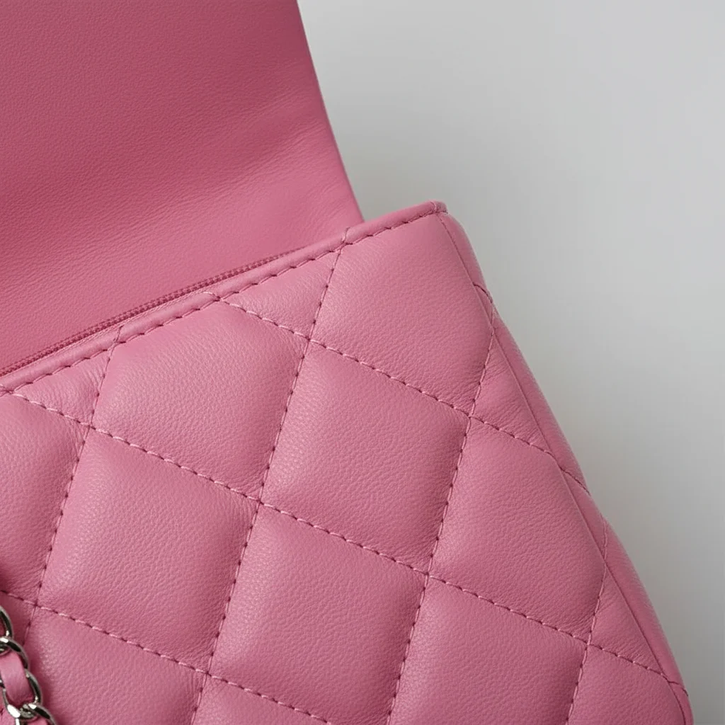 Sac chaine matelassé simili cuir 26cm – Image 9