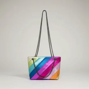 sac chaine multicolore simili cuir 23cm