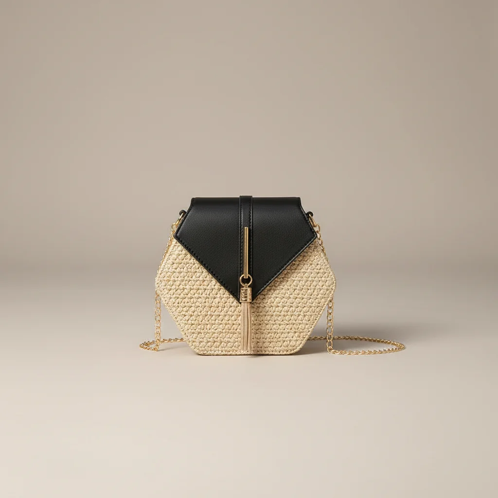 Sac chaine paille femme bohème chic – Image 10