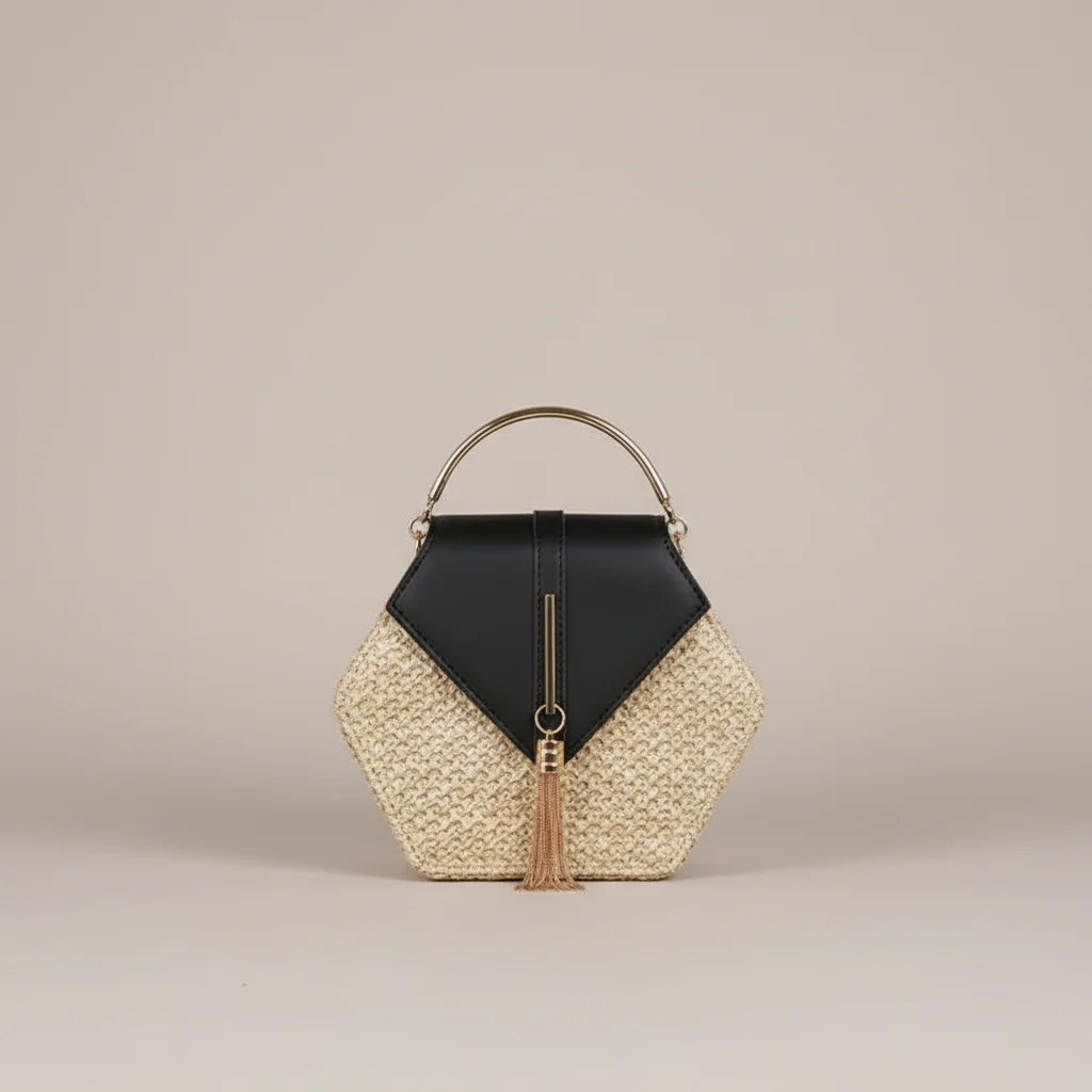 Sac chaine paille femme bohème chic – Image 11