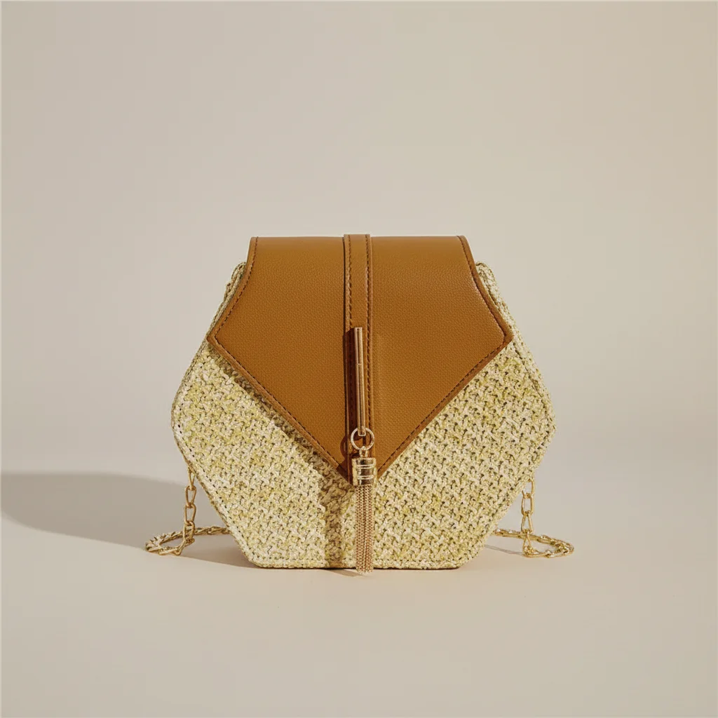 Sac chaine paille femme bohème chic – Image 7