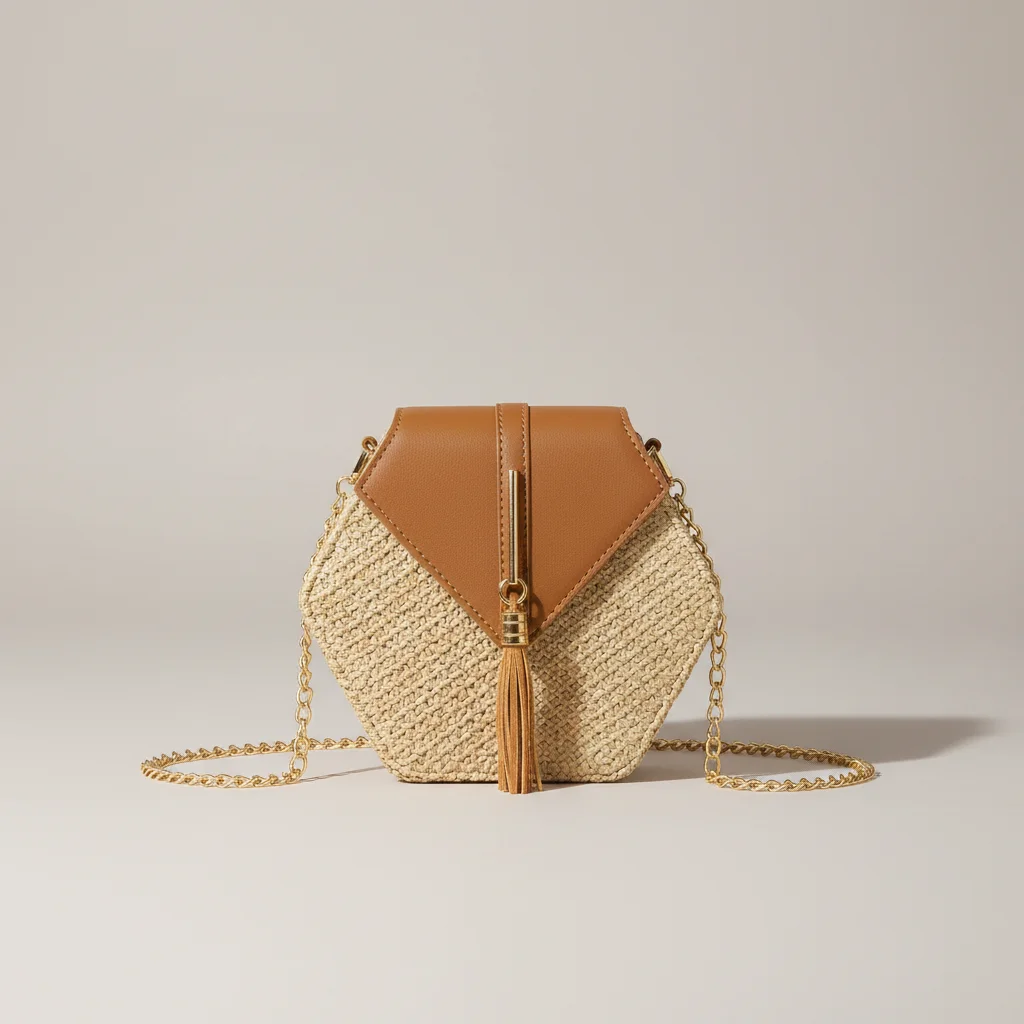 Sac chaine paille femme bohème chic – Image 8