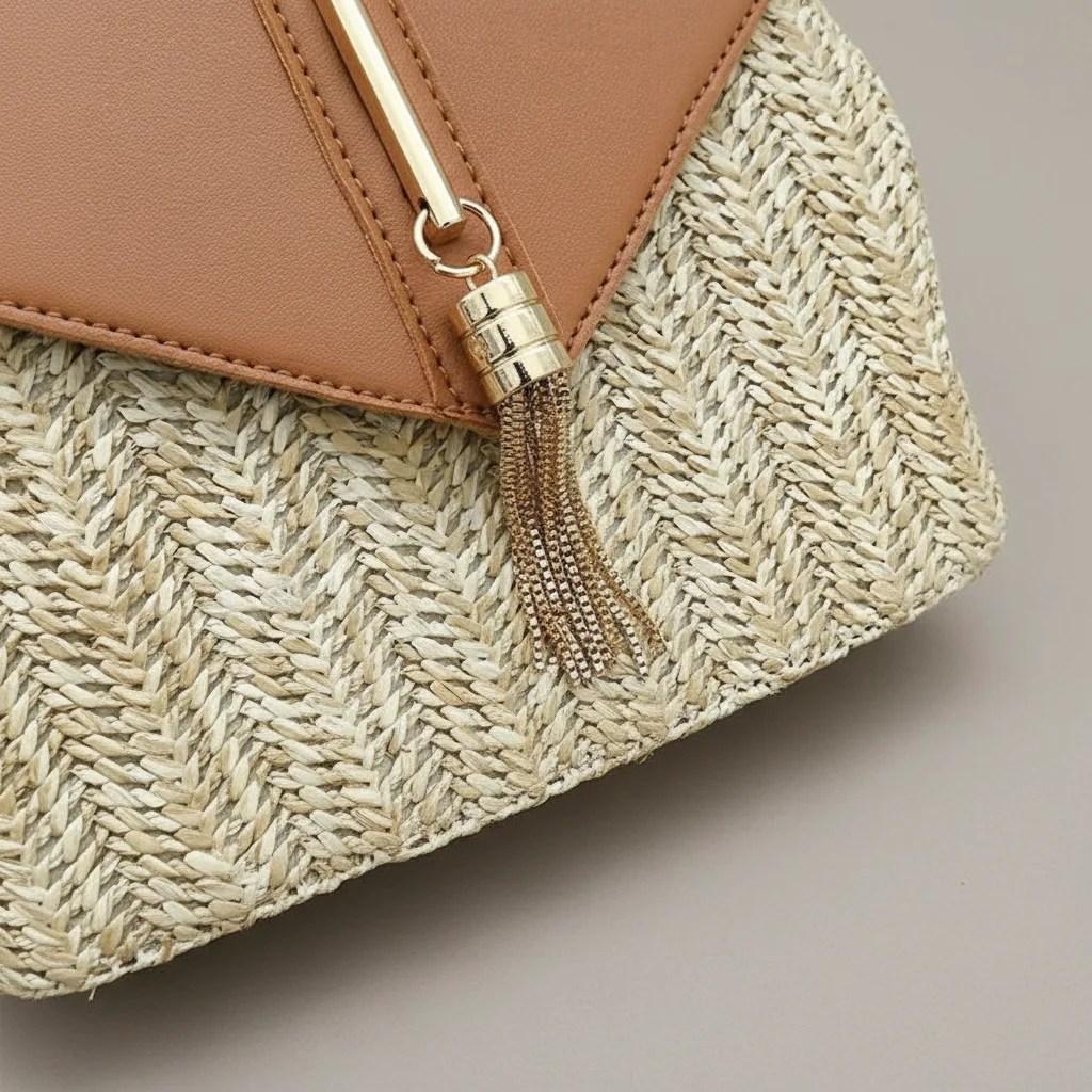 Sac chaine paille femme bohème chic – Image 9