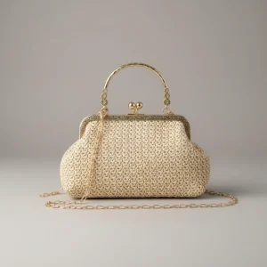 Sac chaine paille femme porté épaule